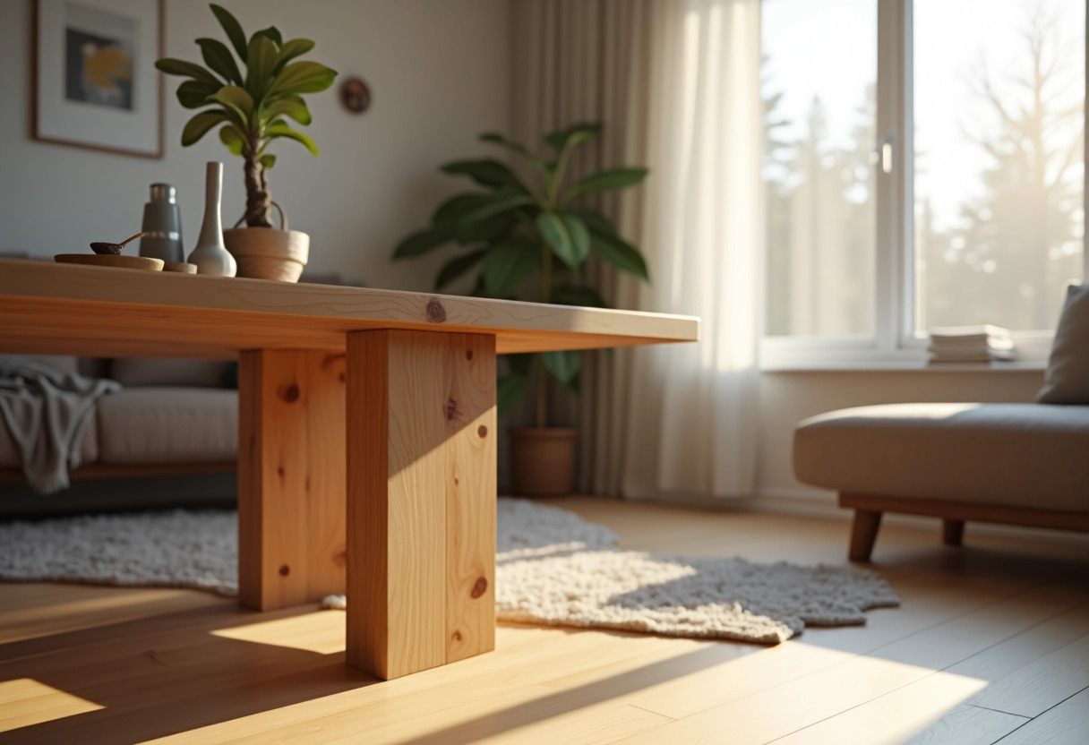 pied de table en bois